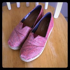Toms platform Alpargata size 6